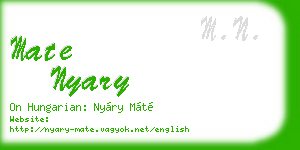 mate nyary business card
