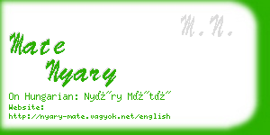 mate nyary business card